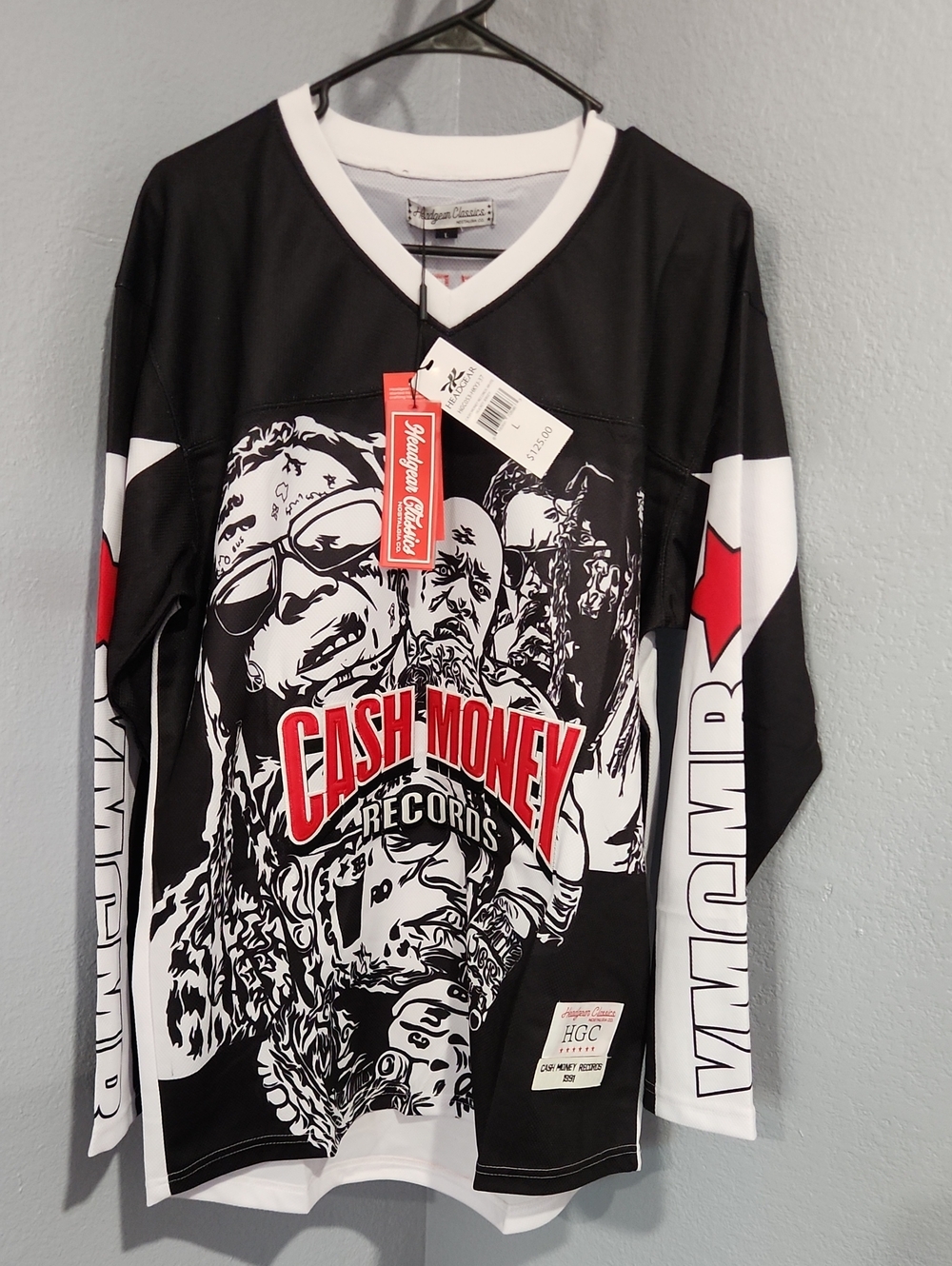Cash Money Records Black Graphic Long-Sleeve Jersey.